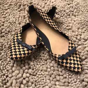 Heart patterned flats Sz.8